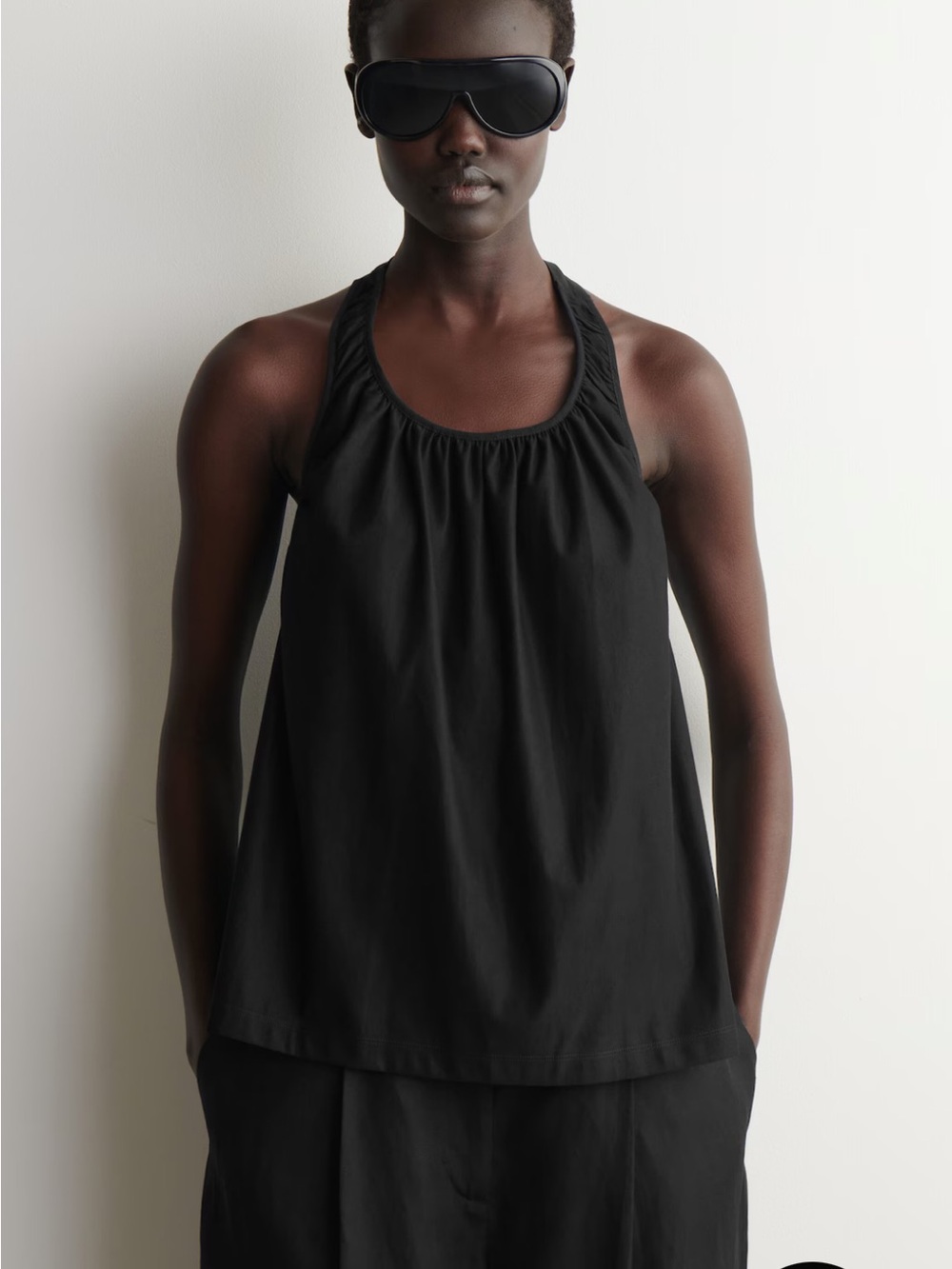 ISO COS Black Halterneck Open-Back Top XS